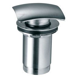 Ventil click-clack cu preaplin - Quadro inchis G 1 1/4 pentru scurgere baie, nichel partial