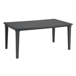 Masuta de gradina, exterior, material polipropilena, Keter, pentru a servi masa, culoare graphite, 4-6 persoane, dimensiuni 165x95x75 cm.