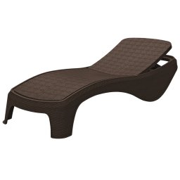 Sezlong de gradina, terasa, piscina, polipropilena, spatar reglabil, maro, Keter Atlantic, 197x74x36 cm, stacabil