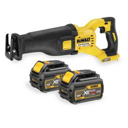 Fierastrau (Alternativ) de tip Sabie DeWalt DCS388T2, 54 V, XR Flexvolt, 6.0 Ah, Taiere Max 300 mm, 3000 cpm, Lungime Cursa 28.6 mm, pentru Taiere Lemn sau Metal, cu Statie De Incarcare