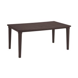 Masa de gradina, exterior, polipropilena, Keter Futura, pentru a lua masa in familie, maro, 4-6 persoane, 165x95x75 cm