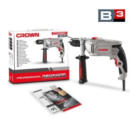 Masina gaurit, cu percutie, Crown, CT10130C, cu fir, 230 V, 2800 rpm