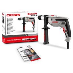 Masina de gaurit, cu percutie, Crown, CT10129C, cu fir, 230 V, 2800 rpm