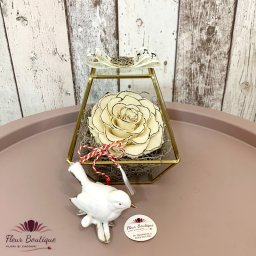 Aranjament floral stabilizat "White Rose