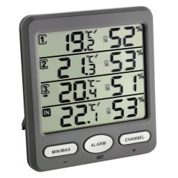 Statie meteo digitala Klima-Monitor cu 3 senzori externi wireless TFA S30.3054.10