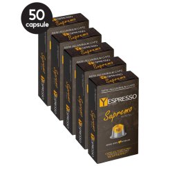 50 Capsule Aluminiu Yespresso Supremo Ristretto - Compatibile Nespresso