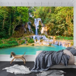 Fototapet 3D Cascada WTF61 (Alege materialul: : Autocolant Perete Laminat Mat, MP: 1 mp)