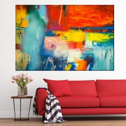 Tablou Canvas Culori Abstracte CTB7 (Dimensiune LxH: 90x60cm)