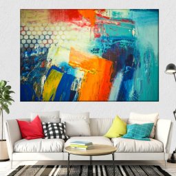 Tablou Canvas Culori Abstracte CTB6 (Dimensiune LxH: 105x70cm)