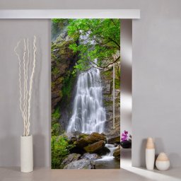 Fototapet Usa, Cascada Printre Ramuri Verzi CCR28 (Alege materialul: : Tapet Hartie Semilucios + Adeziv, MP: 1 mp)