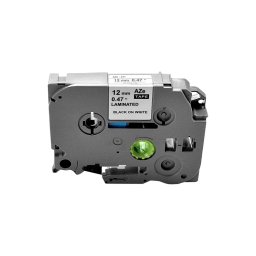 Banda laminata compatibila Brother P-touch TZe-231, 12 mm, negru pe alb, pentru rafturi, inventariere si organizare profesionala