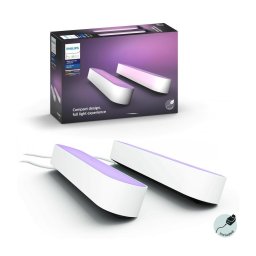 Philips - Set 2x lampă de birou LED RGB Hue AMBIANCE dimabilă LED/6W/230V albă