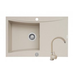 Set Pyramis chiuveta SOFTLINE 1B 1D si baterie Bello Beige Pyramis 070001501BB