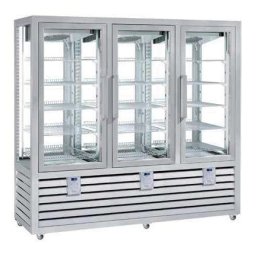 Vitrina frigorifica verticala pentru inghetata / gelaterie ventilata, 3 usi, 1038 L
