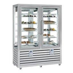 Vitrina frigorifica verticala pentru inghetata / gelaterie ventilata, 2 usi, 848 L