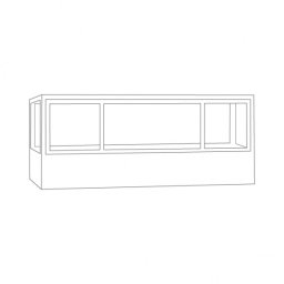 Vitrina frigorifica orizontala pentru inghetata cu 4 usi, 264+528+264 L