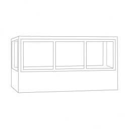 Vitrina frigorifica orizontala pentru inghetata cu 3usi, 528 + 264 L