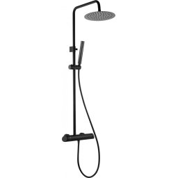 Cascada Nero set de dus cu baterie, para de dus si dispersor fix forma rotunda Arnika NACN1QK
