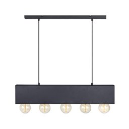 Markslöjd 107037 - Lustră pe cablu COUTURE 5xE27/40W/230V negru