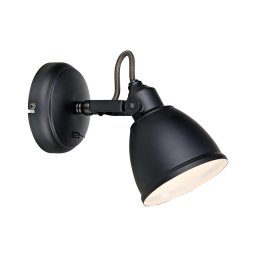 Markslöjd 105814 - Aplică perete FJÄLLBACKA 1xE14/40W/230V negru
