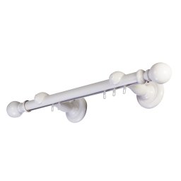 Galerie lemn perdea Globo Simple 35mm cu aluminiu