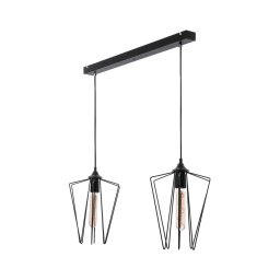 Jupiter 1643 - Lustră pe cablu SAO 2xE27/60W/230V negru