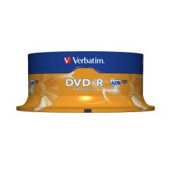 DVD-R VERBATIM 4.7 GB, 120 min, viteza 16x, Single Layer, spindle, "Matt Silver", 25 buc/set