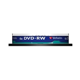 DVD-RW VERBATIM 4.7 GB, 120 min, viteza 4x, Single Layer, spindle, "Matt Silver", 10 buc/set