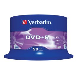 DVD+R VERBATIM 4.7 GB, 120 min, viteza 16x, Single Layer, spindle, "Matt Silver", 50 buc/set