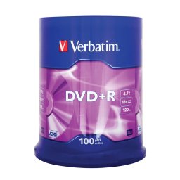 DVD+R VERBATIM 4.7 GB, 120 min, viteza 16x, Single Layer, spindle, "Matt Silver", 100 buc/set
