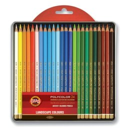 Set 24 creioane colorate KOH-I-NOOR POLYCOLOR, landscape
