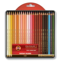 Set 24 creioane colorate KOH-I-NOOR POLYCOLOR, portrait