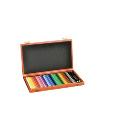 Set 36 creioane POLYCOLOR KOH-I-NOOR cutie lemn