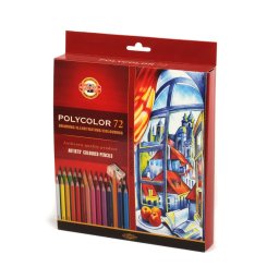 Set 72 creioane KOH-I-NOOR Polycolor + ascutitoare + 2 creioane grafit 1500