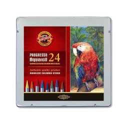 Set 24 creioane colorate fara lemn PROGRESSO AQUARELL KOH-I-NOOR