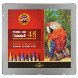 Set 48 creioane colorate fara lemn PROGRESSO AQUARELL KOH-I-NOOR