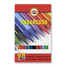 Set 24 creioane colorate fara lemn KOH-I-NOOR PROGRESSO