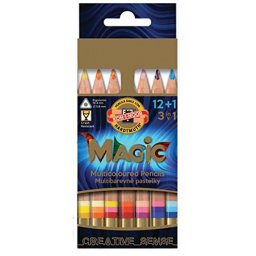 Set 12 creioane triunghiulare NATUR MAGIC JUMBO KOH-I-NOOR