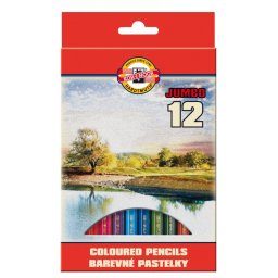 Set 12 creioane colorate KOH-I-NOOR OMEGA JUMBO