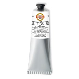 Culori in ulei tub 60 ml KOH-I-NOOR, alb titan