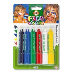 Set 6 culori clasice pentru pictat pe fata KOH-I-NOOR