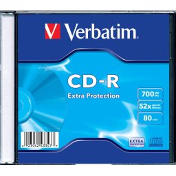 CD-R VERBATIM 700 MB, 80 min, viteza 52x, carcasa