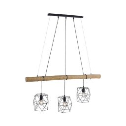 Leuchten Direkt 15503-18 - Lustră pe cablu EDGAR 3xE27/60W/230V