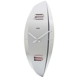 Ceas de perete din sticla si aluminiu AMS 9602