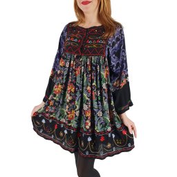 Rochie Bluza brodata cu imprimeu floral Oana