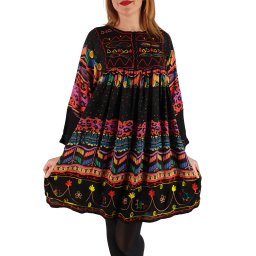 Rochie Bluza brodata cu imprimeu floral Oana 2