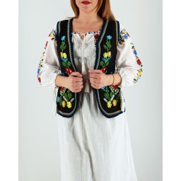 Vesta brodata cu model traditional Doina