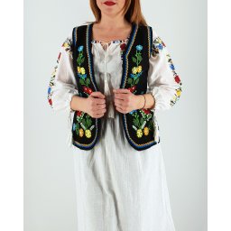 Vesta brodata cu model traditional Doina