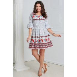 Rochie stilizata cu motive traditionale Nicoleta 2