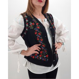 Vesta brodata cu model traditional Celia